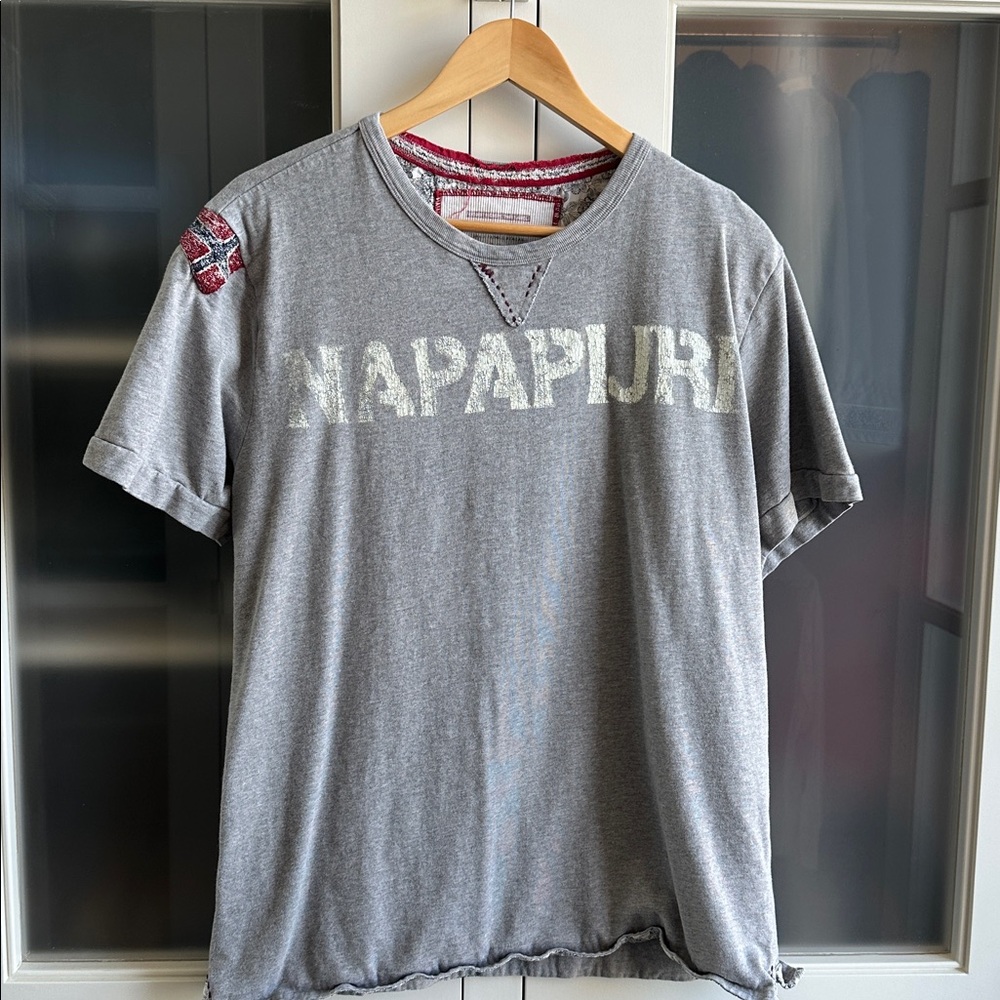 Napapijri Distressed Gray T-Shirt